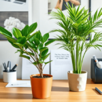 Rubber Plant and Bamboo Palm