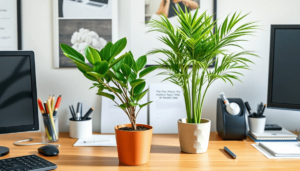 Rubber Plant and Bamboo Palm
