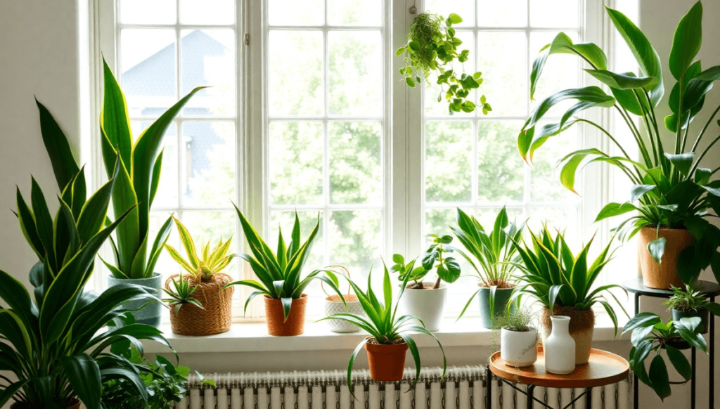Trendy Plants with Window Sills and Side Tables