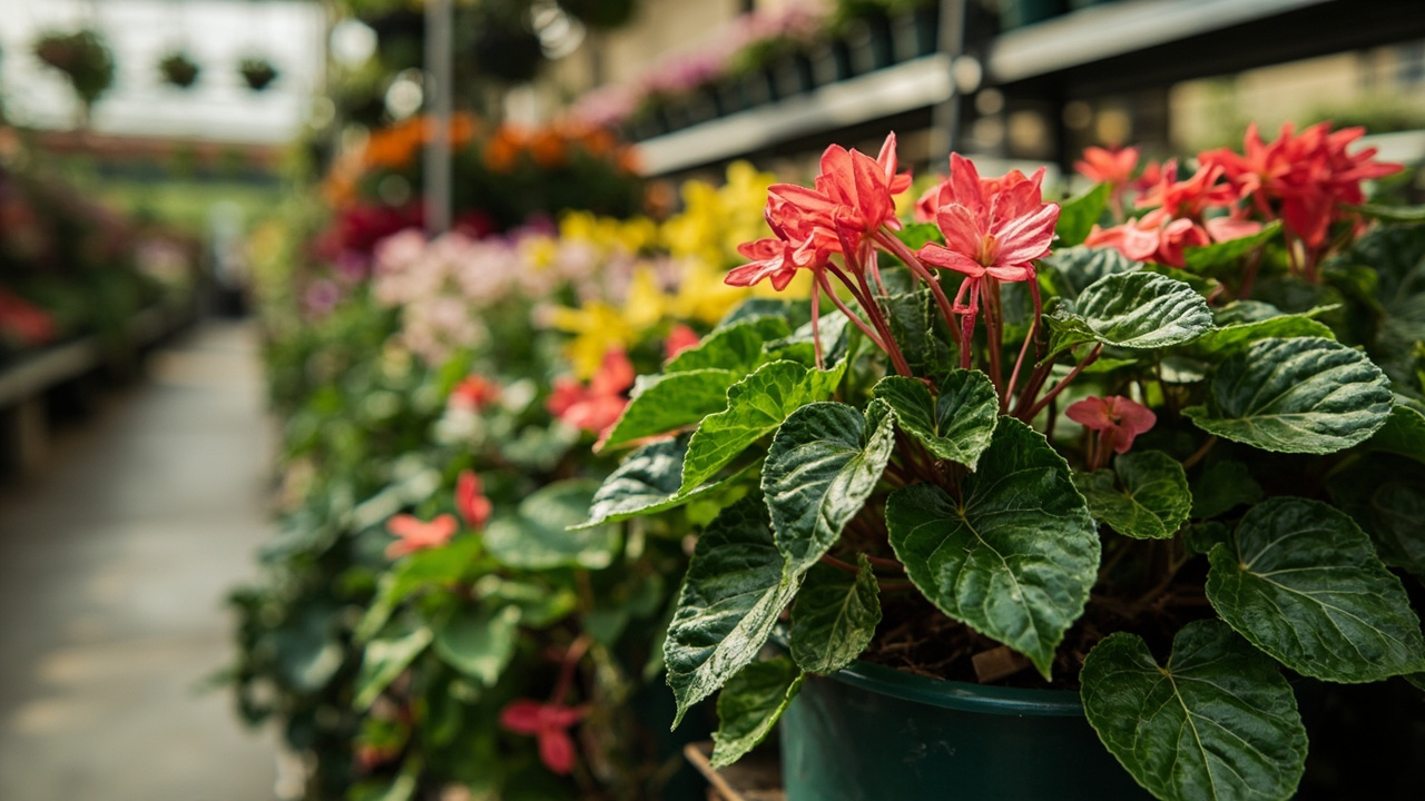 Different begonia types compared for indoor growing conditions