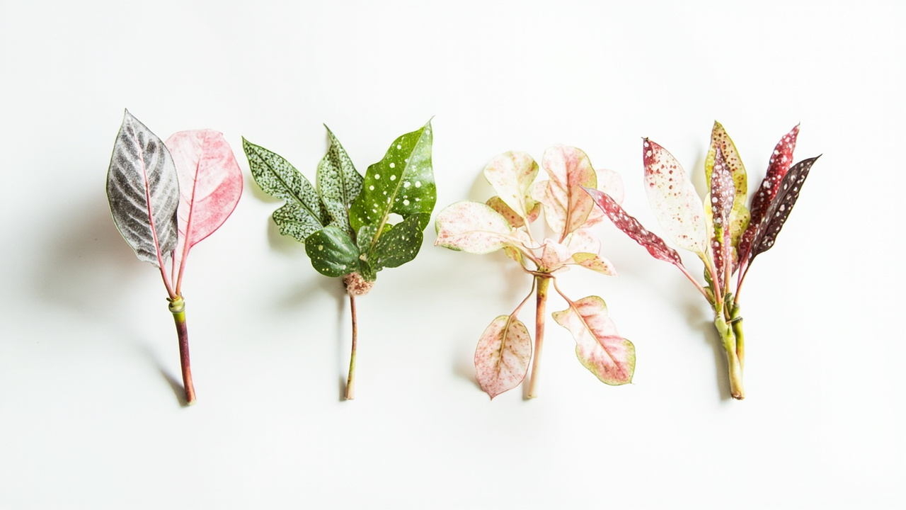 Side-by-side comparison of Rex, Angel Wing, Cane, and Maculata begonia types showing distinct leaf shapes and growth habits