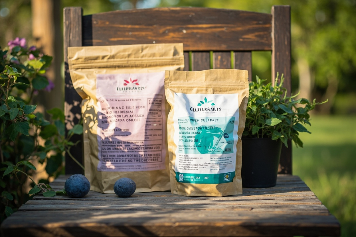 Ammonium sulfate and sulfur-coated urea fertilizer for acid-loving blueberry plants