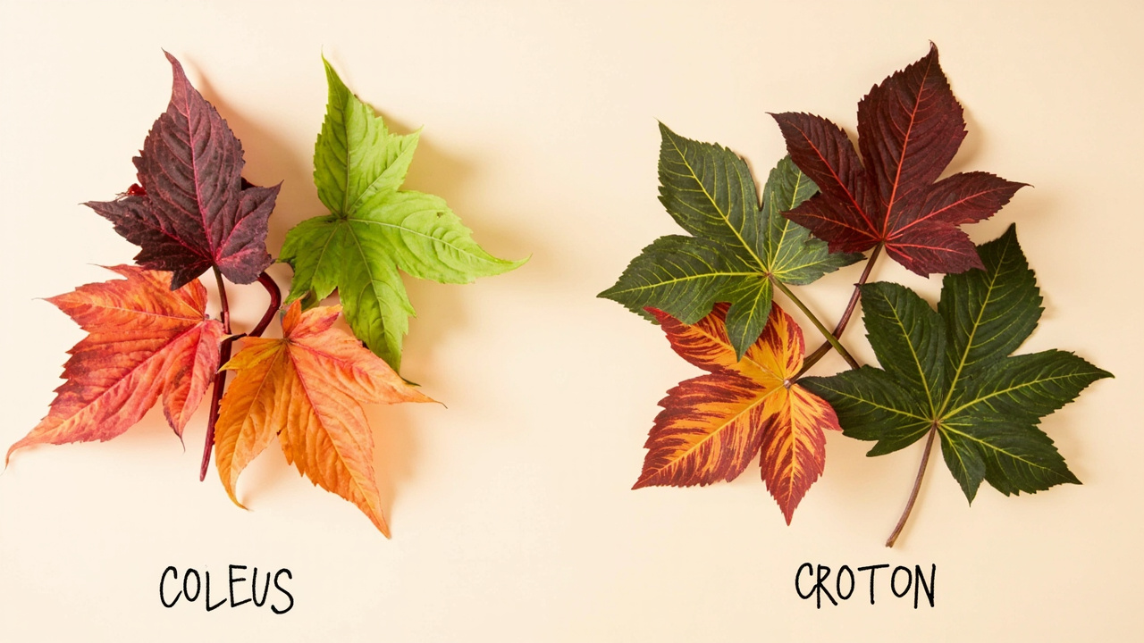 Coleus vs croton leaf comparison