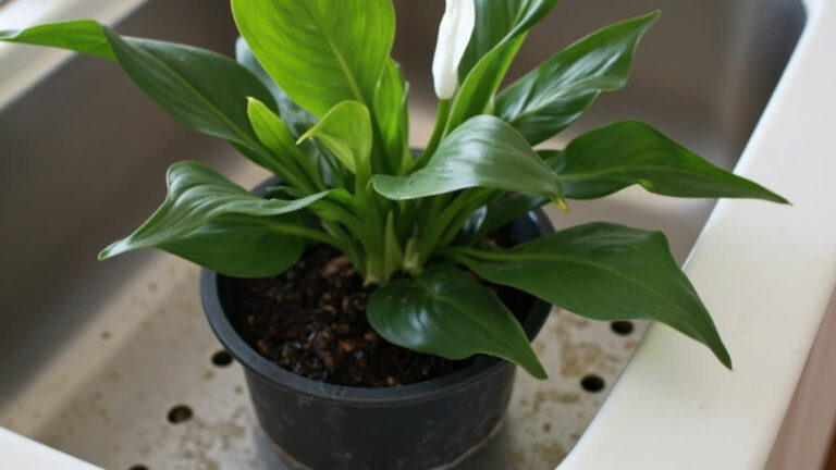 Peace lily watering guide 1