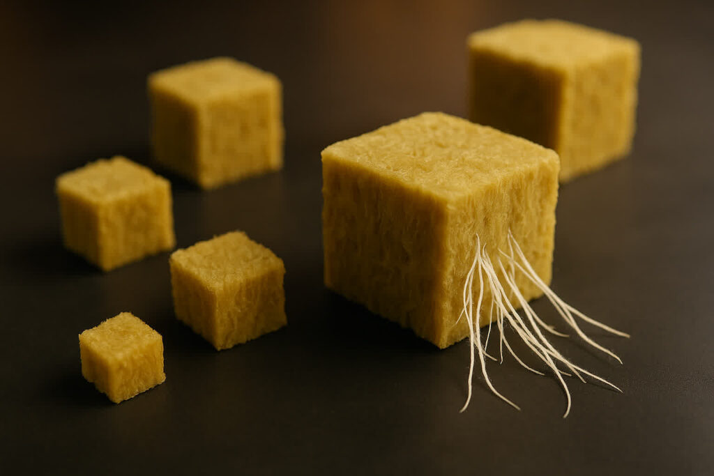 Rockwool Cube Size for Hydroponics - Rockwool cube size guide