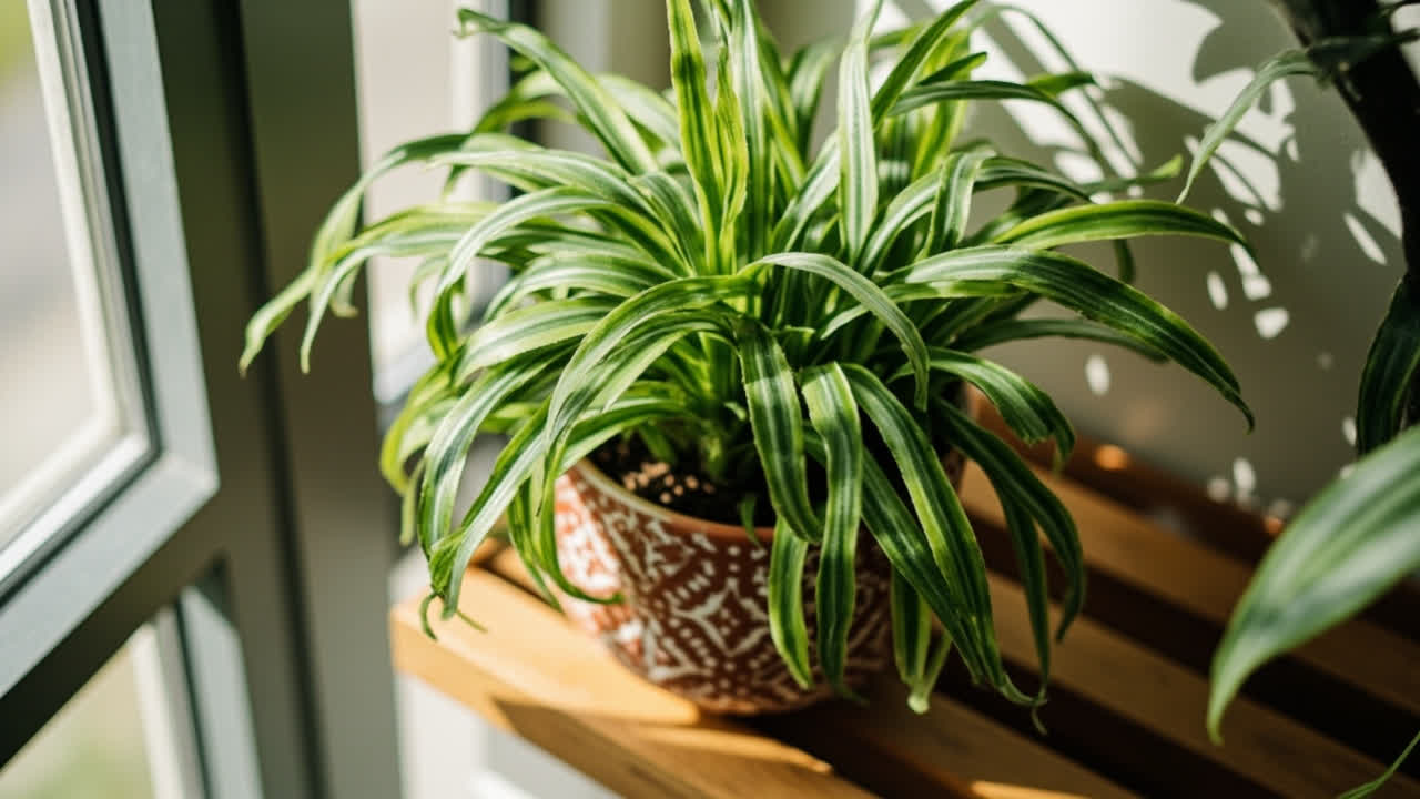 Educational editorial photo for spider plant care article